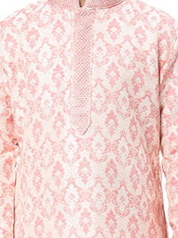 Thumbnail for Manyavar Boys Coral Ethnic Motifs Kurta Set - Distacart