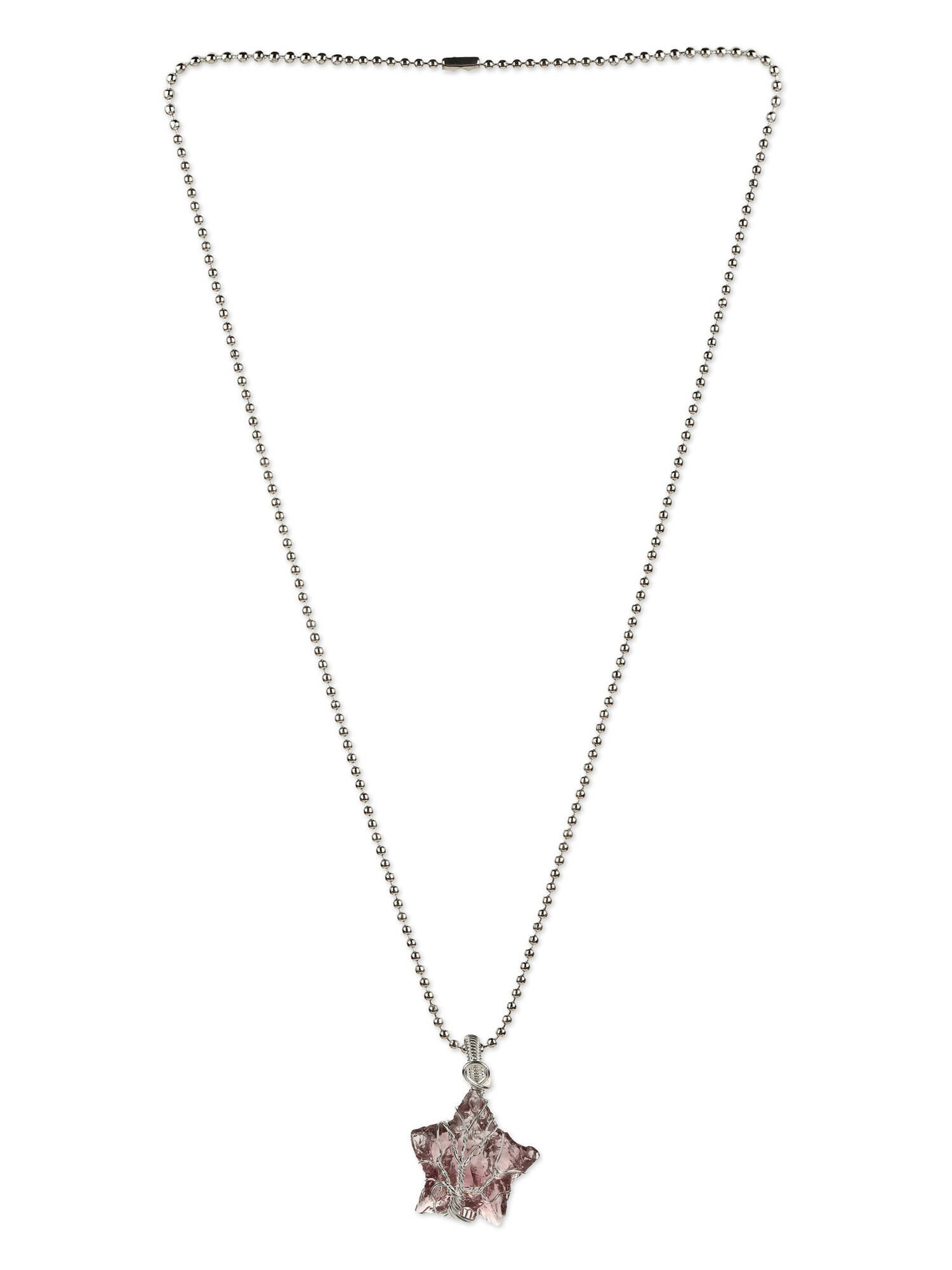 Women's Silver-Toned Purple Silver-Plated Handcrafted Chain - Ruby Raang - Distacart