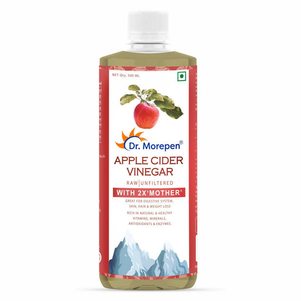 Dr. Morepen Apple Cider Vinegar With 2x Mother for Weight Management, Immunity, Skin & Hair - Distacart