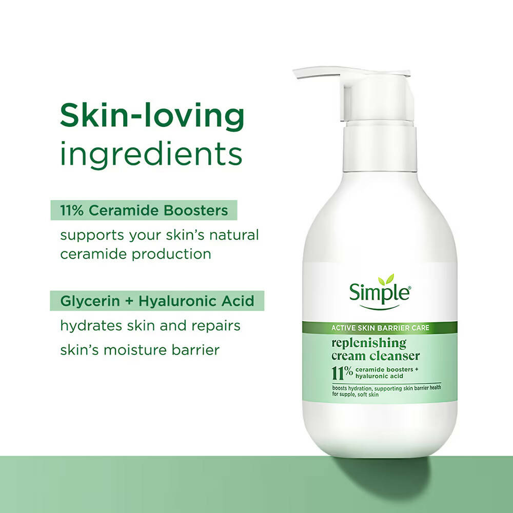 Simple Active Skin Barrier Care Replenishing Cream Face Cleanser - Distacart