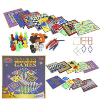 Thumbnail for Skoodle Quest Centurion 5 Double Sided 100 Classic Family Board Games Collection 3D Box for Adults & Kids Chess, Ludo, Checkers & More - Age 3+Years - Distacart
