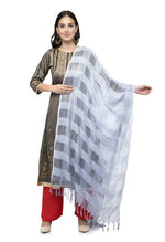 Thumbnail for Mominos Fashion Moeza Silver Grey Window Cotton Dupatta - Distacart