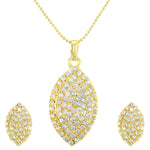 Thumbnail for Gold-Plated Alloy Rhinestones Studded Pendant Set - The Pari - Distacart
