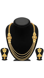 Thumbnail for Gold-Plated Alloy Long Layered Golden Necklace Set - The Pari - Distacart