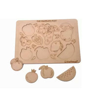 Thumbnail for Kraftsman Fruits Board Identification Puzzle Board | Color Kit Included - Distacart