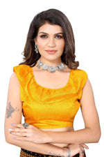 Thumbnail for Vamika Yellow Lycra Knitted Saree