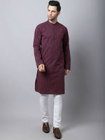 Thumbnail for Even Apparels Black Pure Cotton Men's Kurta With Band Collar - Distacart