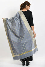 Thumbnail for Mominos Fashion Moeza Women's Banarsi Silk Woven Design Grey Dupatta - Distacart