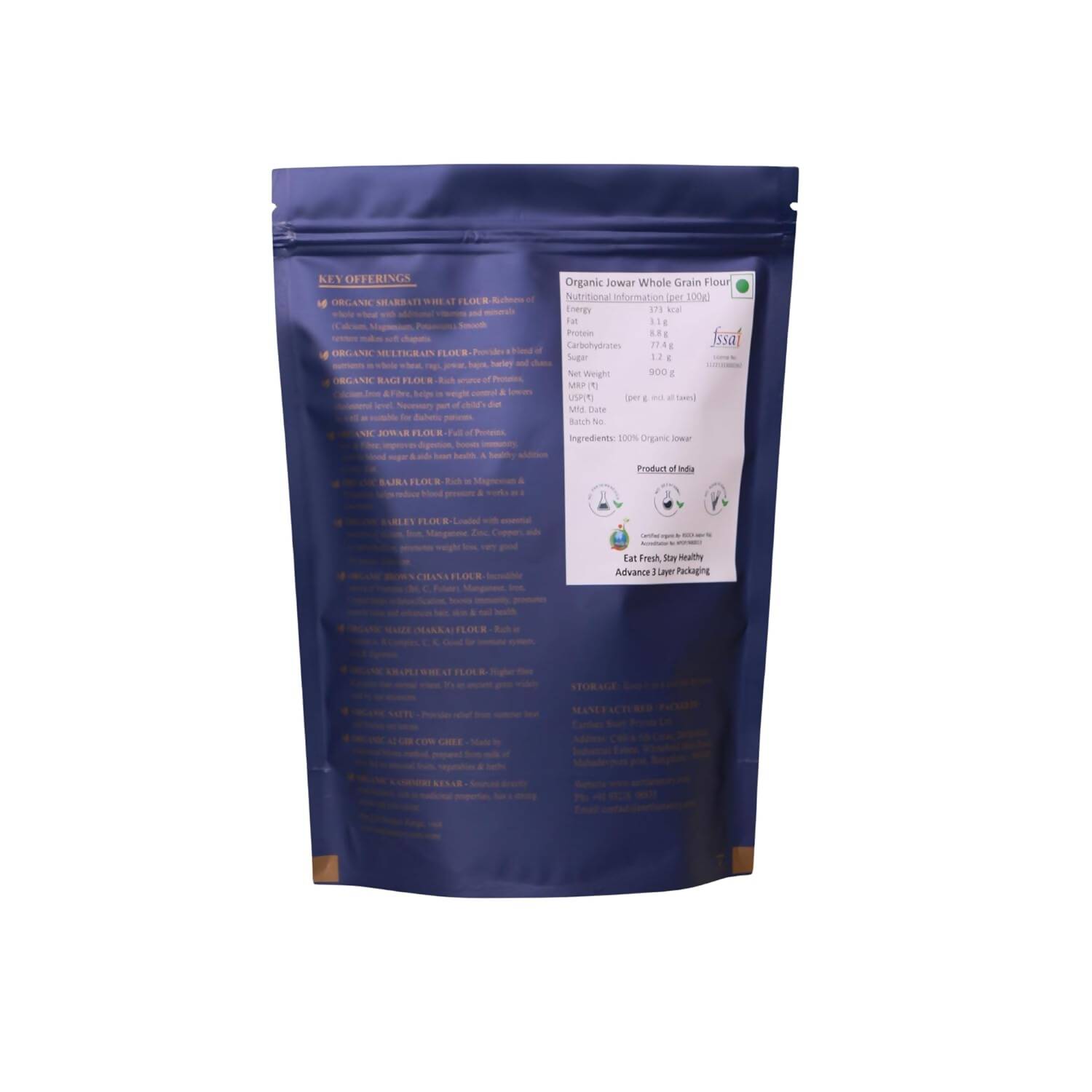 Earthen Story Certified Organic Jowar Flour - Distacart