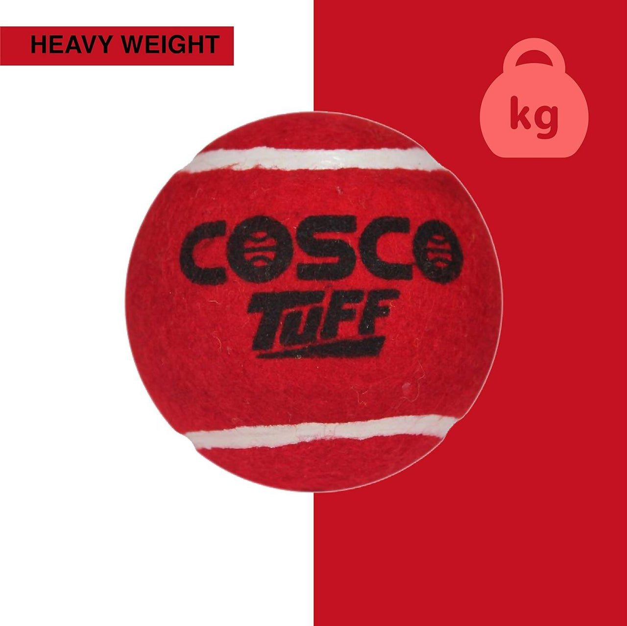 Cosco Tuff Heavy Weight Ball - Red (Pack of 6) - Distacart