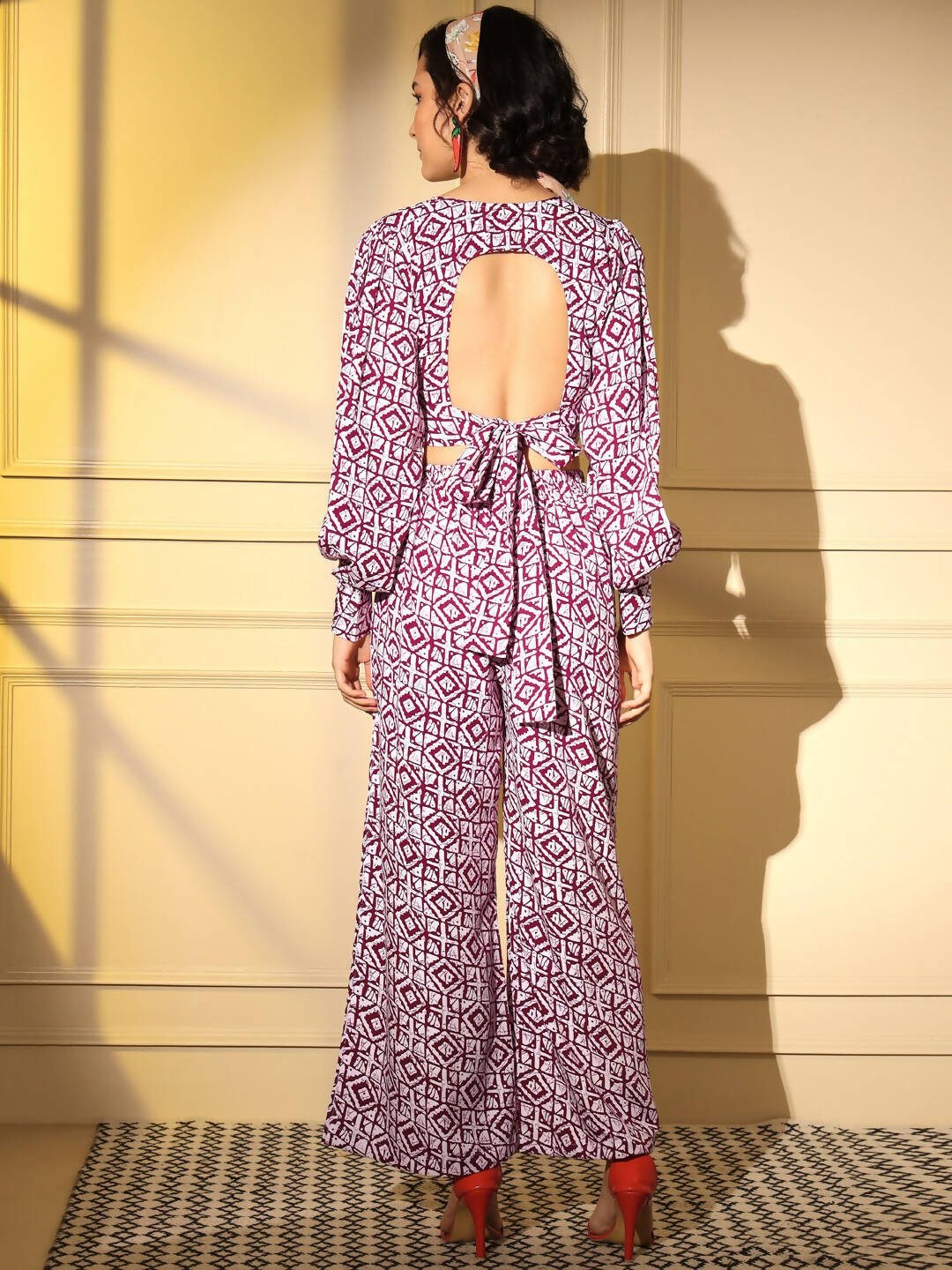 Pink Crepe Digital Printed Top With Matching Trouser - Shivani - Distacart