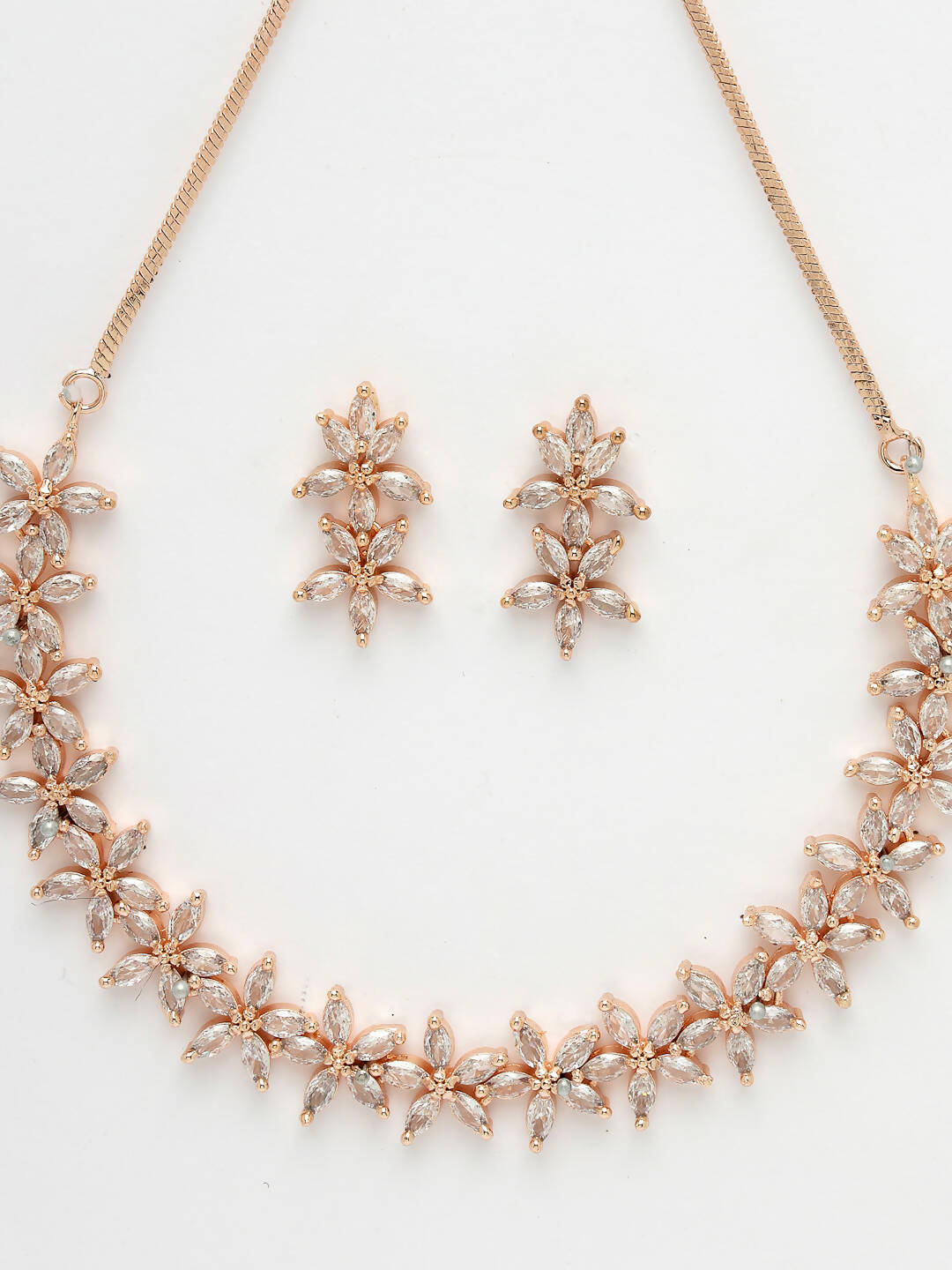 NVR Women Gold Plated Cz Stone Handcrafted Jewellery Set - Distacart