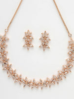 Thumbnail for NVR Women Gold Plated Cz Stone Handcrafted Jewellery Set - Distacart