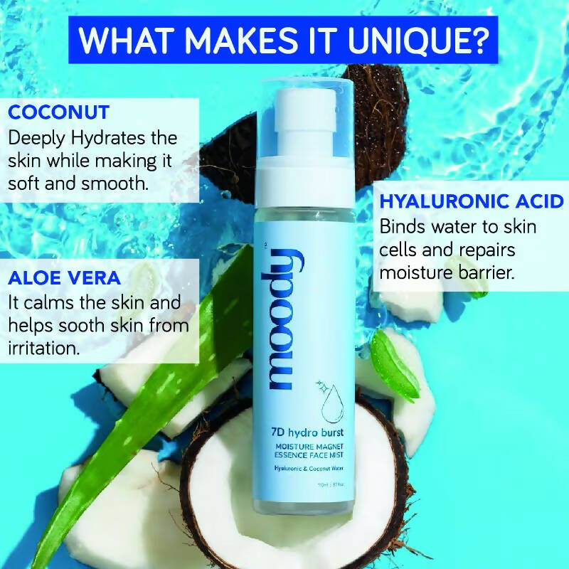 Moody 7D Hydro Burst Moisture Magnet Essence Face Mist - Distacart