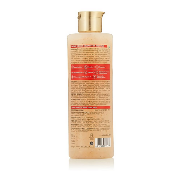 Fabessentials Coconut Hibiscus Cocoa Butter Exfoliating Body Wash - Distacart