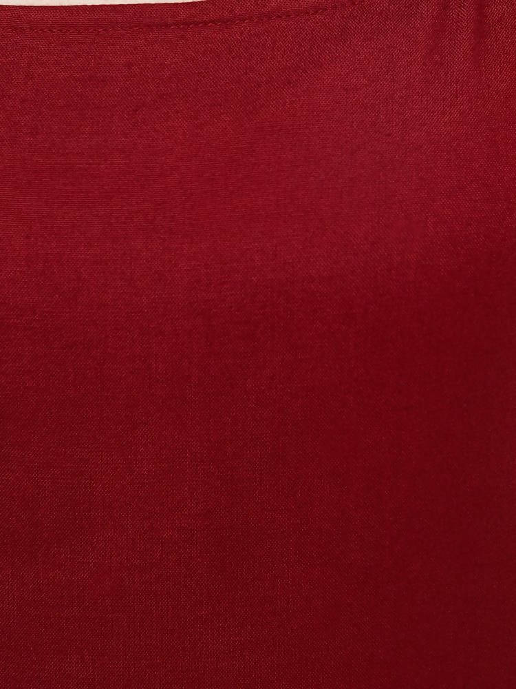 Indya Women Maroon Solid Straight Kurta - Distacart