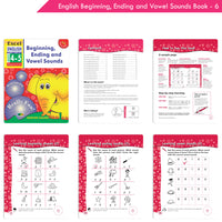 Thumbnail for Excel English Early Skills Ages 4 - 5 Years (Set of 3) | Beginning, Ending Consonant & Vowel Sound Books for Junior KG - Distacart