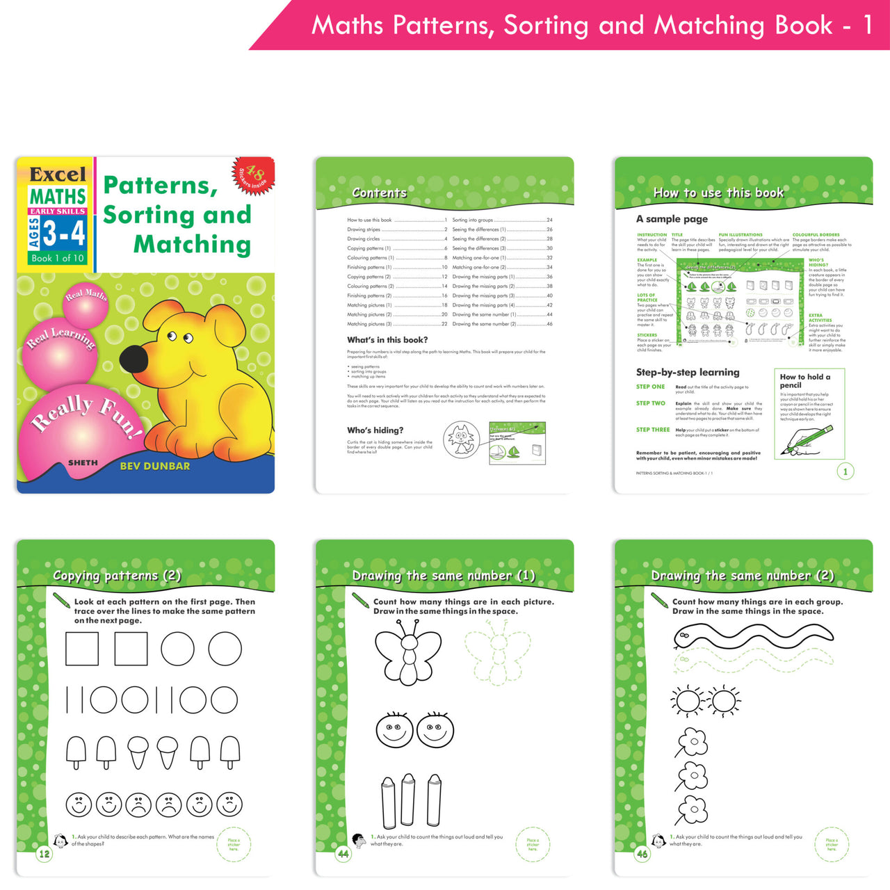 Excel Early Skills English & Maths Books Set of 19| Ages 3-6 Years| Learning Alphabet, Numbers, Patterns etc. - Distacart