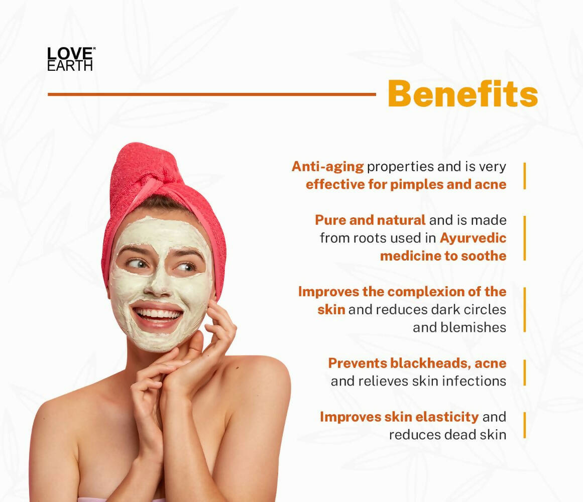 Love Earth Haldi Chandan Rose Face Pack - Distacart