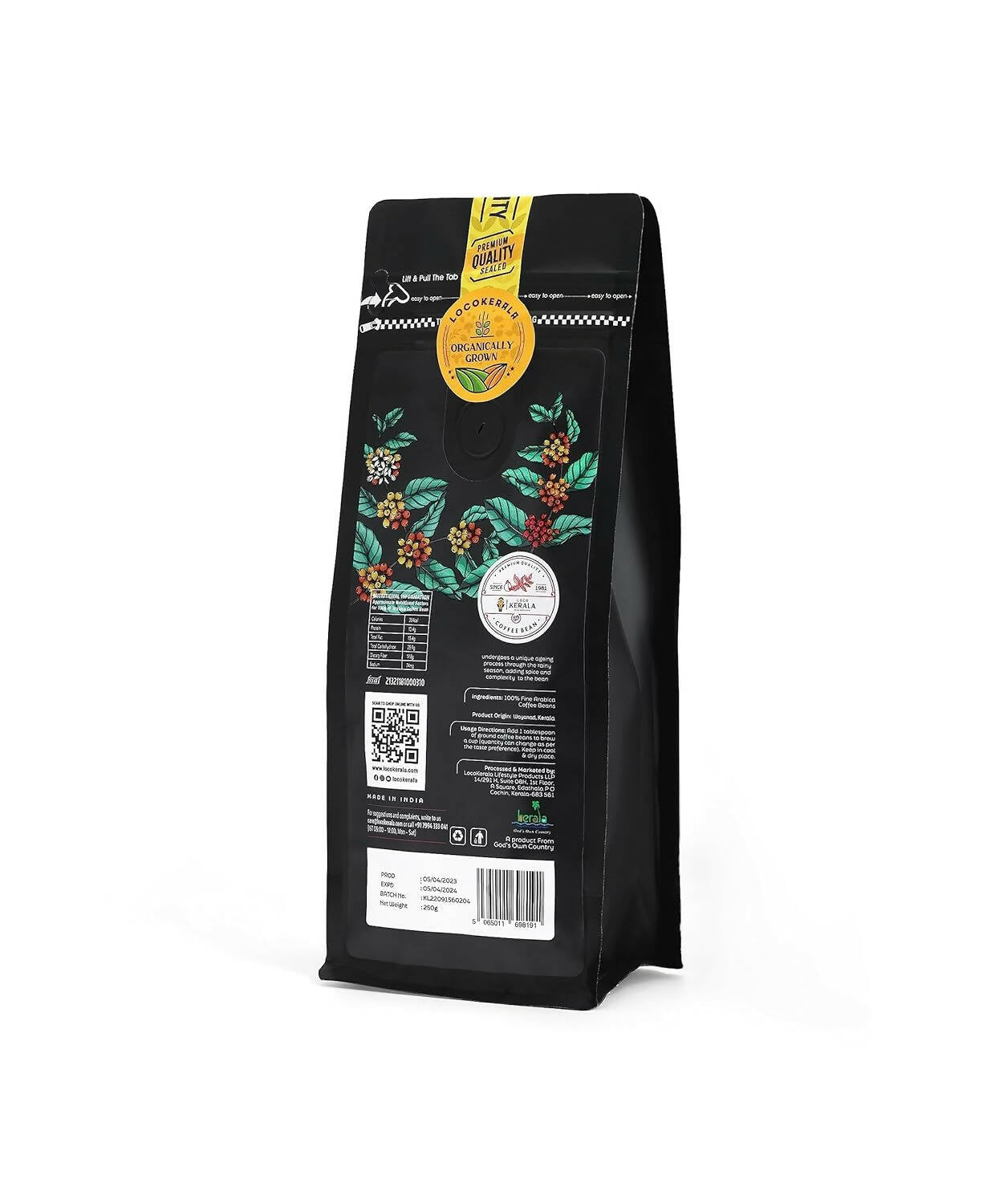 LocoKerala Western Ghats French Roast Arabica Whole Bean Coffee - Distacart