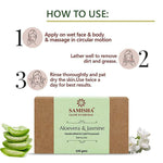 Thumbnail for Samisha Organic Aloevera & Jasmine Anti-Blemish Bathing Bar - Distacart