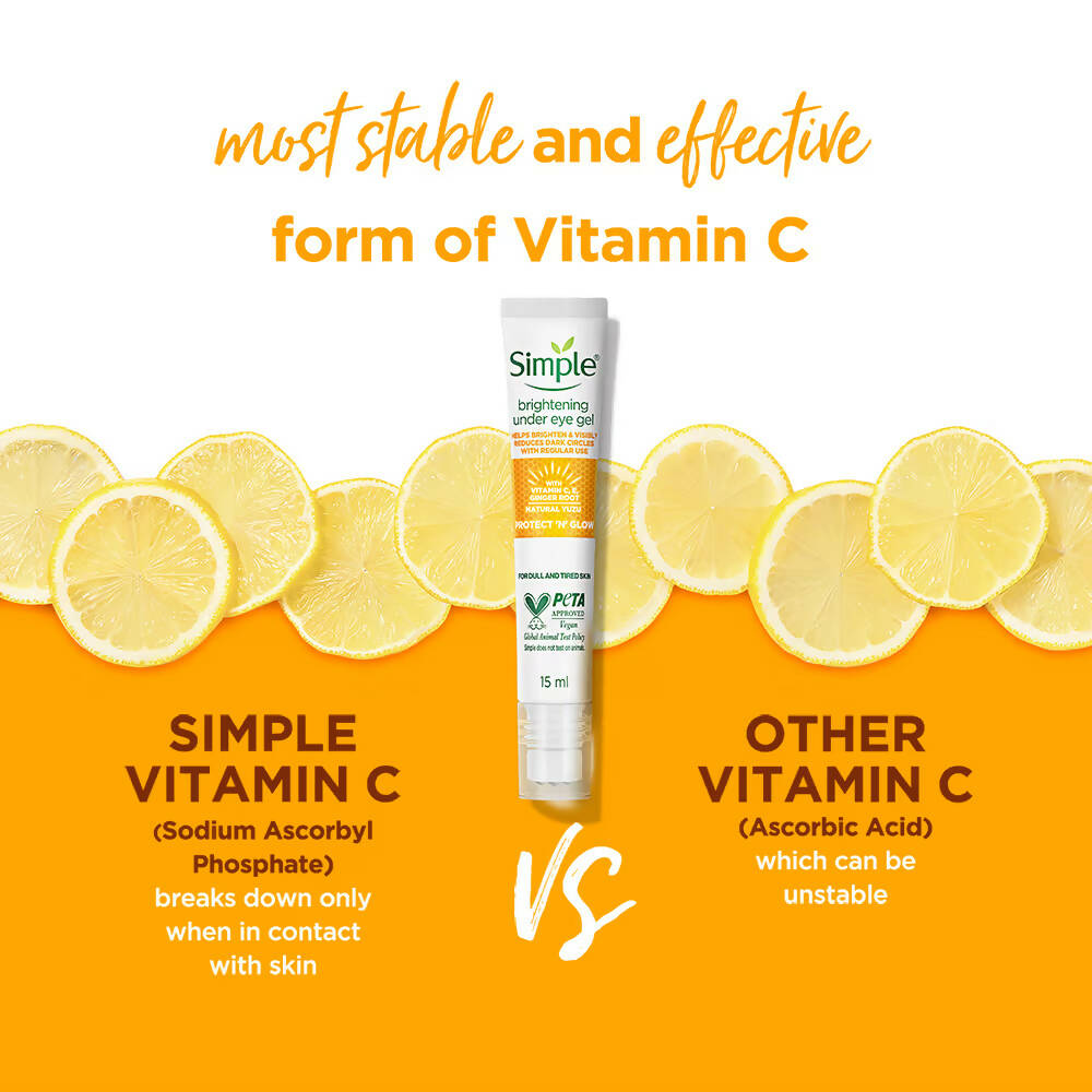 Simple Protect N Glow Vitamin C Brightening Under Eye Gel - Distacart