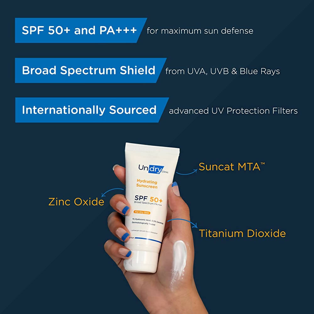 Undry Hydrating Sunscreen SPF 50+ for Dry Skin - Distacart
