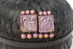 Thumbnail for Terracotta Beautiful Swan Studs-Lavender