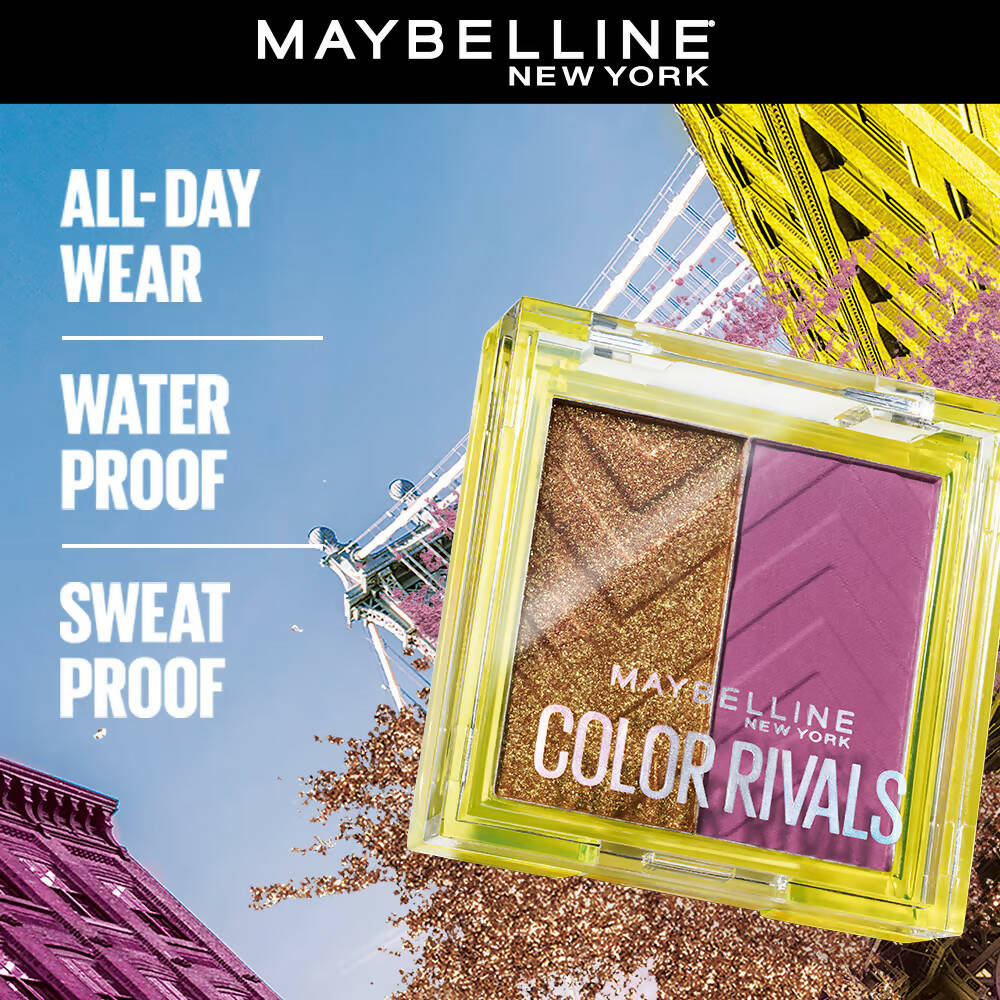 Maybelline New York Color Rivals Longwear Eyeshadow Duo - Assertive X Coy - Distacart