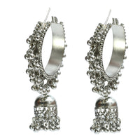 Thumbnail for Mominos Fashion Johar Kamal Oxidised Silver-Plated Heart Design Necklace Choker Set For Women - Distacart