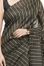 Thumbnail for Mominos Fashion Black Color Bhagalpuri Saree