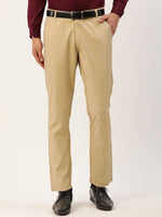 Thumbnail for Jainish Men's Beige Checked Formal Trousers ( FGP 270 Beige ) - Distacart