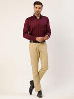 Thumbnail for Jainish Men's Beige Checked Formal Trousers ( FGP 270 Beige ) - Distacart