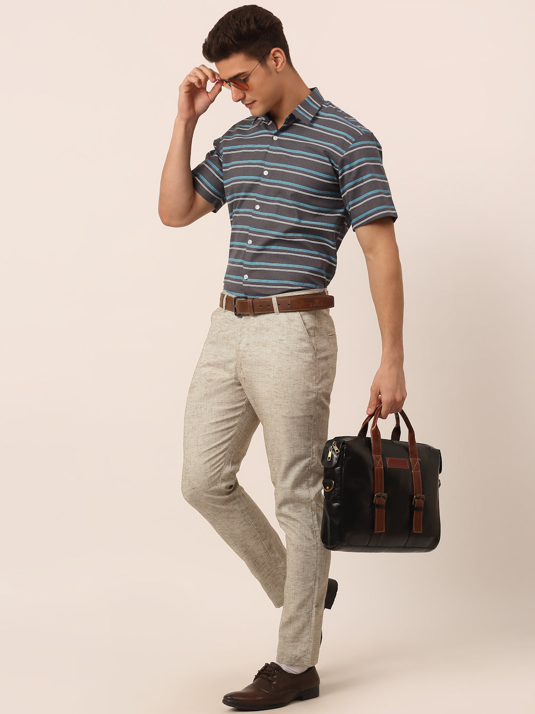 Jainish Men's Beige Linan Cotton Formal Trousers ( FGP 273 Beige ) - Distacart