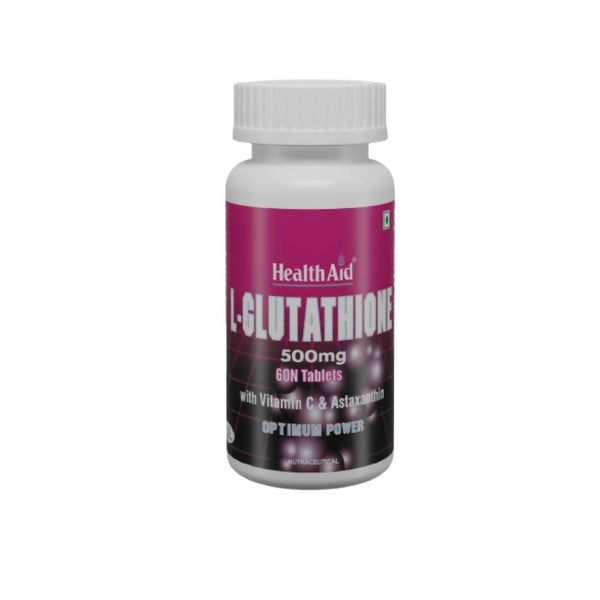 HealthAid L-Glutathione 500 mg with Vitamin C and Astaxanthin Tablets - Distacart