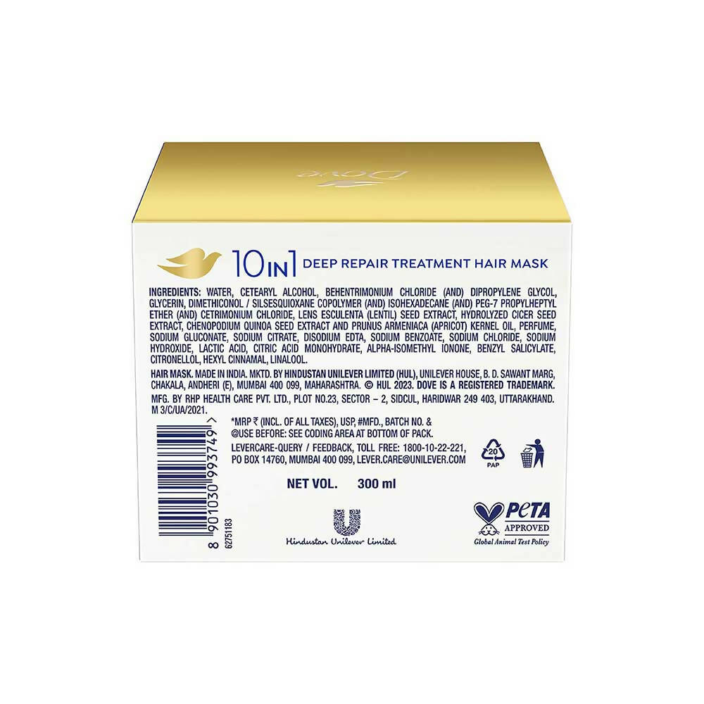 Dove 10 in 1 Deep Repair Treatment Hair Mask - Distacart