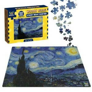 Webby Wooden Starry Night Painting Jigsaw Puzzle-1000 Pcs - Distacart