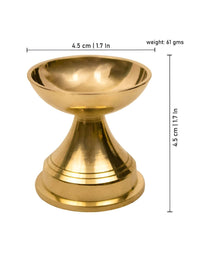 Thumbnail for Spillbox Gold-Toned Brass Niranjan Deep Pooja Essential - Distacart