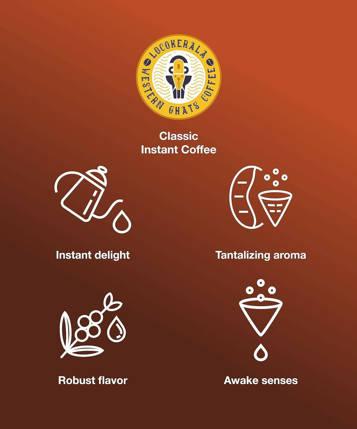 LocoKerala Western Ghats Classic Instant Coffee - Distacart