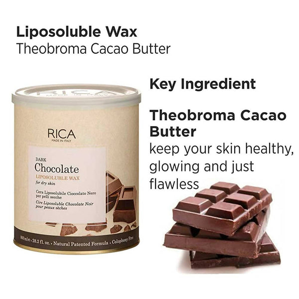 Rica Dark Chocolate Liposoluble Wax for Dry Skin - Distacart