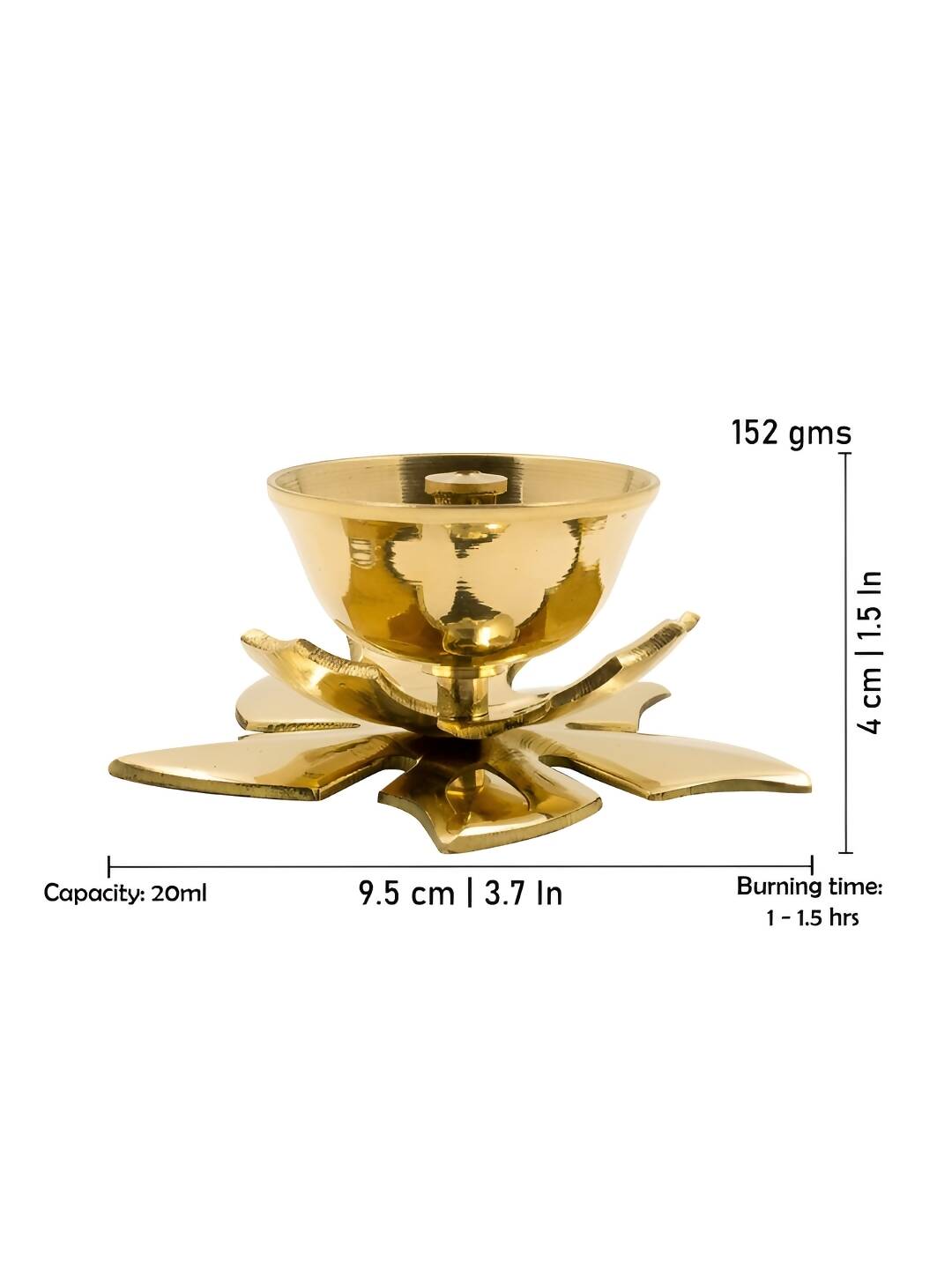 Spillbox Gold Toned Kamal Jyothi Diya Pooja Essentials - Distacart