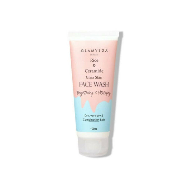 Glamveda Rice & Ceramide Glass Skin Face Wash - Distacart