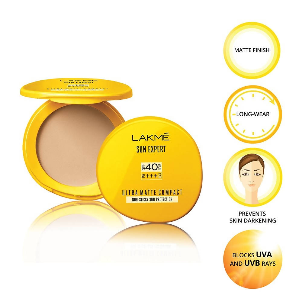 Lakme Sun Expert Ultra Matte Compact, SPF 40 (PA+++) - Distacart