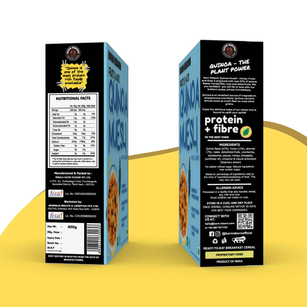 Born Reborn Quinoa Muesli with Honey Fruits and Nuts - Distacart