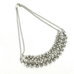Thumbnail for Mominos Fashion Johar Kamal Silver-Plated Brass Finish Kundan Choker For Women - Distacart