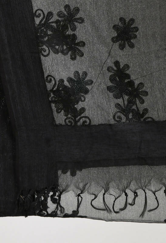 Mominos Fashion Moeza Women's Orgenza All Over Chikan Work Black Dupatta - Distacart