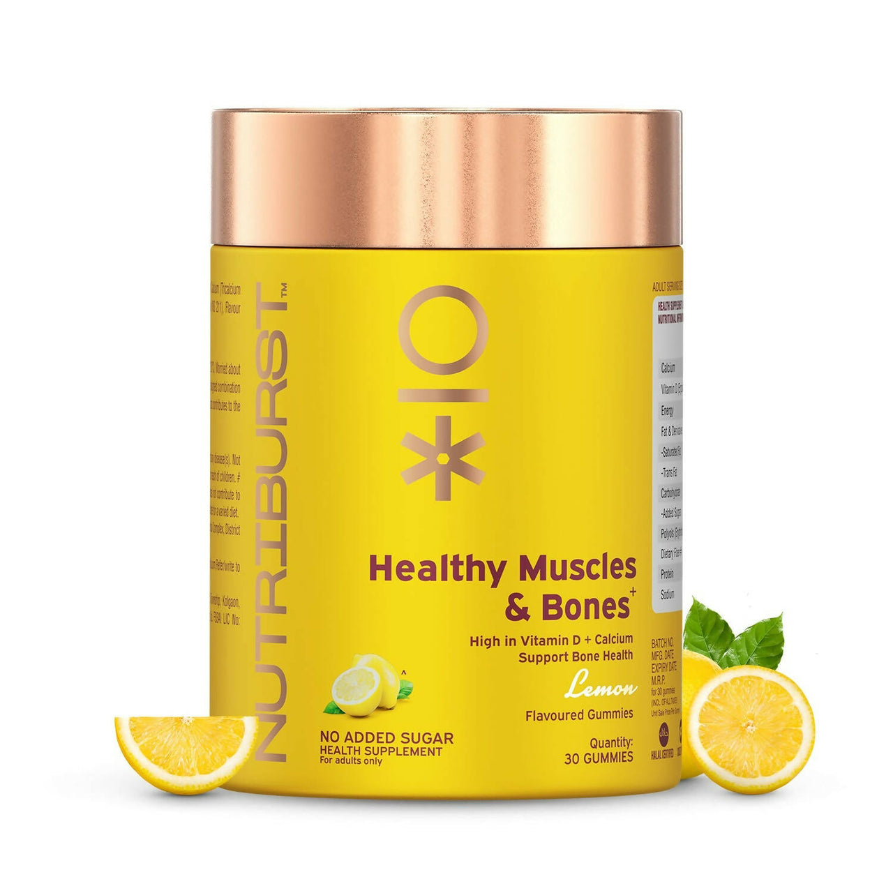 Nutriburst Healthy Muscles & Bones Gummies With Calcium & Vitamin D - Distacart