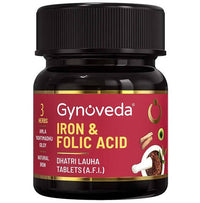Thumbnail for Gynoveda Iron & Folic Acid Tablets - Distacart