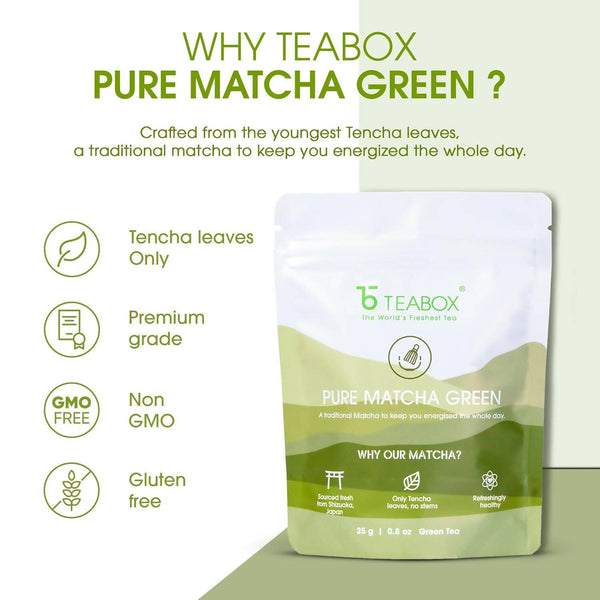 Teabox Pure Matcha Green Tea Powder - Distacart