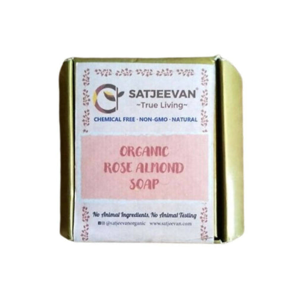 Satjeevan Organic Rose Almond Soap - Distacart